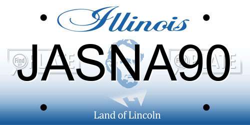 JASNA90 Illinois License Plate