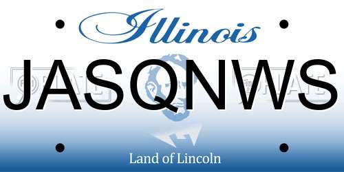 JASQNWS Illinois License Plate