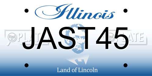 JAST45 Illinois License Plate