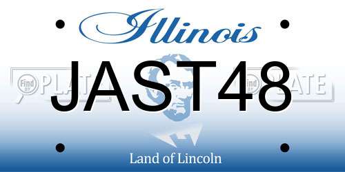 JAST48 Illinois License Plate