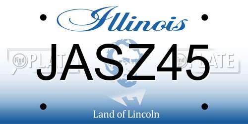 JASZ45 Illinois License Plate