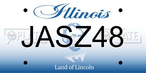 JASZ48 Illinois License Plate