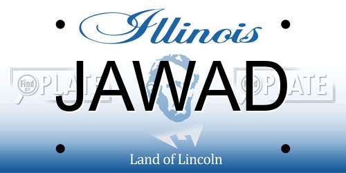JAWAD Illinois License Plate