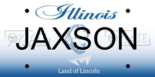 JAXSON Illinois License Plate