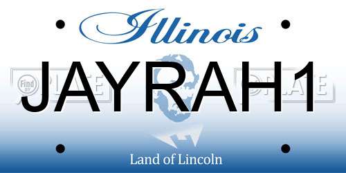 JAYRAH1 Illinois License Plate