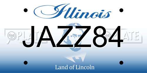 JAZZ84 Illinois License Plate