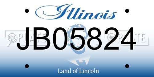 JB05824 Illinois License Plate