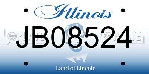 JB08524 Illinois License Plate