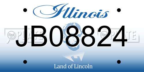 JB08824 Illinois License Plate