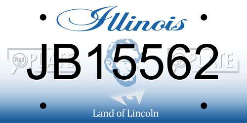JB15562 Illinois License Plate