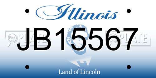 JB15567 Illinois License Plate