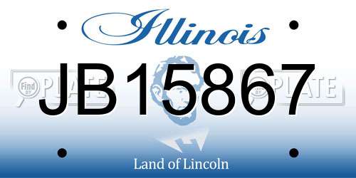 JB15867 Illinois License Plate