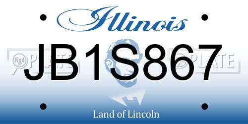 JB1S867 Illinois License Plate