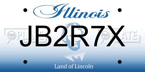 JB2R7X Illinois License Plate