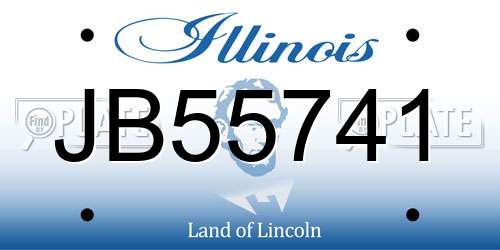 JB55741 Illinois License Plate
