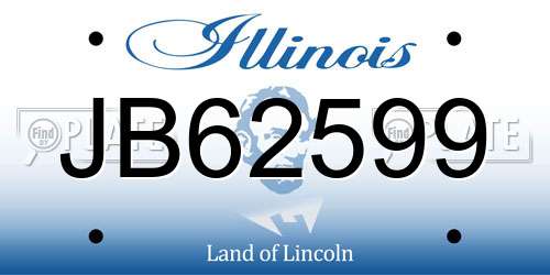 JB62599 Illinois License Plate