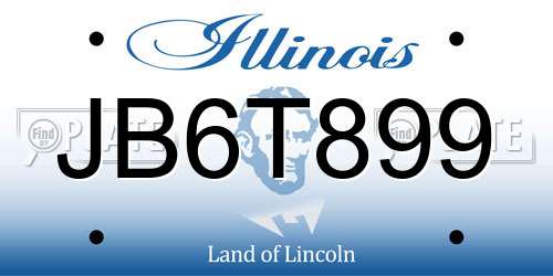 JB6T899 Illinois License Plate