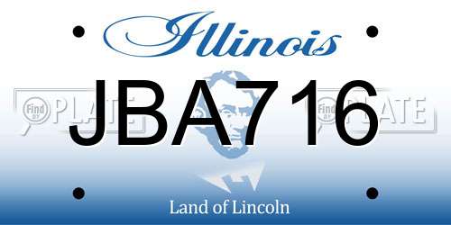 JBA716 Illinois License Plate