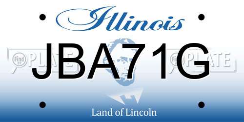 JBA71G Illinois License Plate