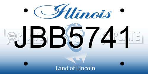 JBB5741 Illinois License Plate