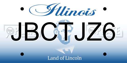 JBCTJZ6 Illinois License Plate