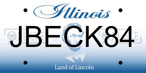 JBECK84 Illinois License Plate