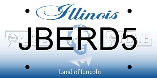 JBERD5 Illinois License Plate