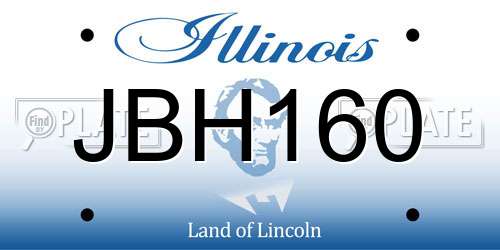 JBH160 Illinois License Plate