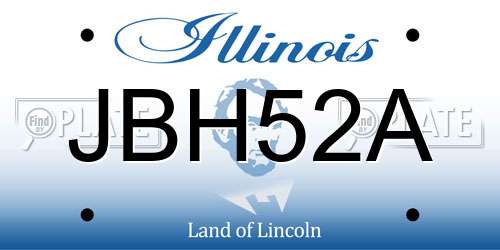 JBH52A Illinois License Plate