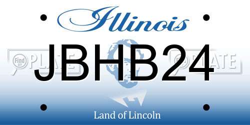 JBHB24 Illinois License Plate