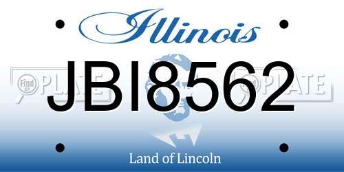 JBI8562 Illinois License Plate