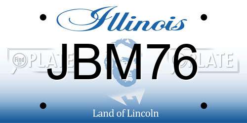 JBM76 Illinois License Plate