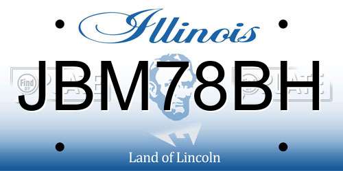 JBM78BH Illinois License Plate