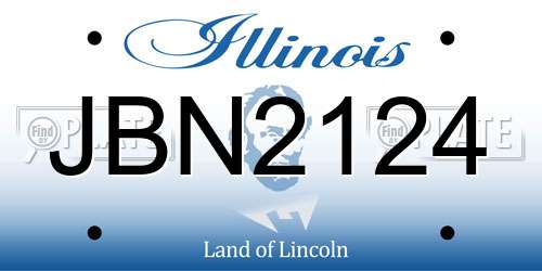 JBN2124 Illinois License Plate