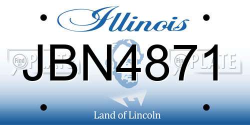 JBN4871 Illinois License Plate