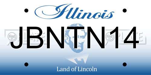 JBNTN14 Illinois License Plate