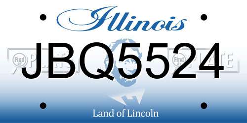 JBQ5524 Illinois License Plate