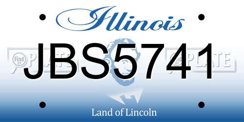 JBS5741 Illinois License Plate