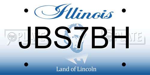 JBS7BH Illinois License Plate