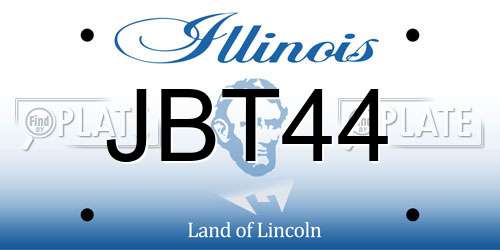 JBT44 Illinois License Plate