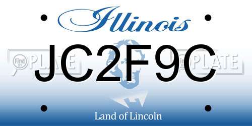 JC2F9C Illinois License Plate
