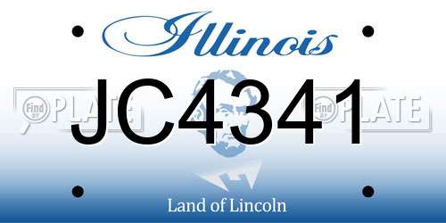 JC4341 Illinois License Plate
