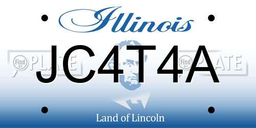 JC4T4A Illinois License Plate
