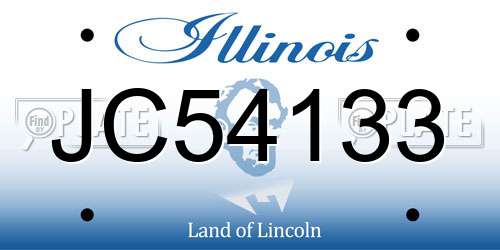 JC54133 Illinois License Plate