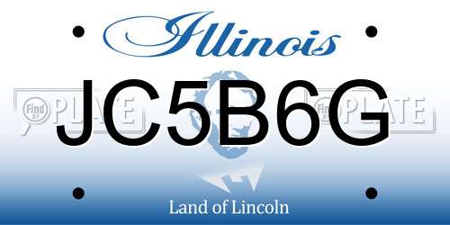 JC5B6G Illinois License Plate