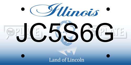 JC5S6G Illinois License Plate