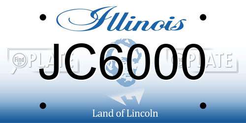 JC6000 Illinois License Plate