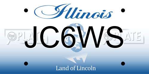JC6WS Illinois License Plate
