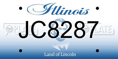JC8287 Illinois License Plate