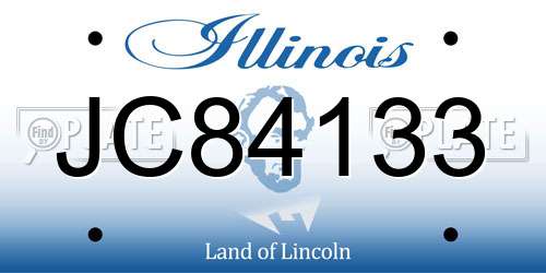 JC84133 Illinois License Plate